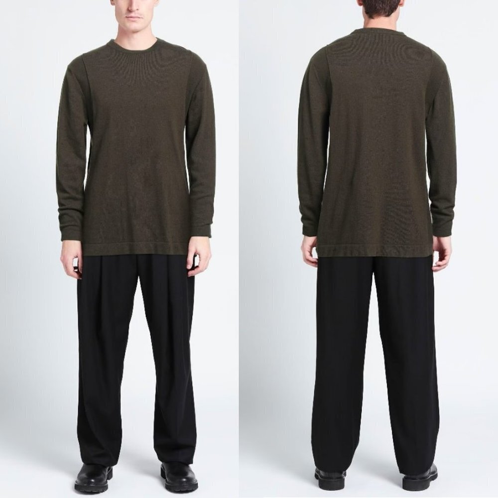 NWT New $165 Wool & Co Wool Blend Military Green Sweater Size S